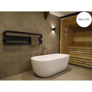 Designradiator instamat tubone-h 44x200x14 cm incl. Aansluitset wit