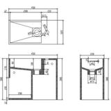 Ideavit Fontein Solidwash 45x22x38 cm Solid Surface Omkeerbaar Met Handdoekvak Mat Wit