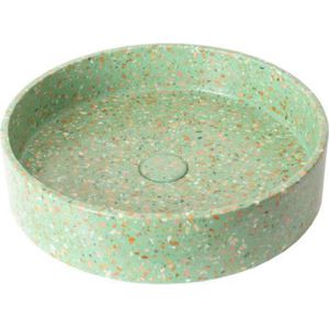Waskom ideavit idea.smart 42.5x42.5x10 cm rond terrazzo groen