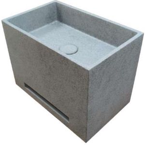 Fontein ideavit idea.wall 40x25x30 cm rechthoek beton grijs