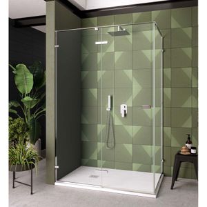 Zijwand lacus s. Pietro 80x200 cm aluminium profiel chroom