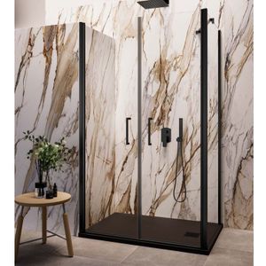 Zijwand Lacus Giglio Evo 70x200 Cm Aluminium Profiel Zwart