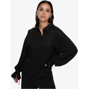 Alix The Label - Zwarte Blouse - Dames - Zwart - Regular Fit - Katoen
