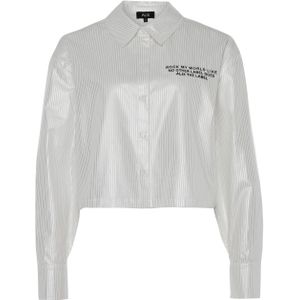 Alix The Label, Blouses & Shirts, Dames, Wit, S, Elegante Pinstripe Blouse voor Dames