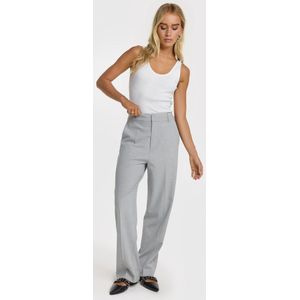 Alix The Label Broek Grijs Melee - Lange Woven Foile Stripe
