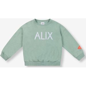 ALIX The Label - Sweat - Groen - Kids Knitted World Tour Sweater