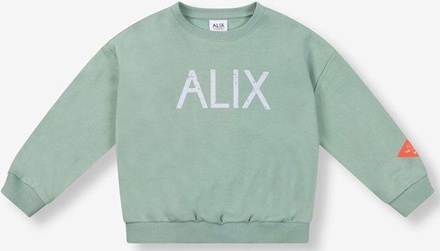 ALIX The Label - Sweat - Groen - Kids Knitted World Tour Sweater