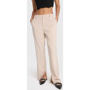 ALIX The Label Pantalon Split Straight Fit - Zand