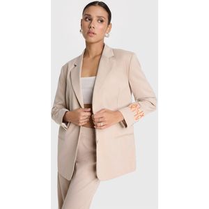 Alix The Label, Jassen, Dames, Beige, S, Elegante Clean Blazer voor Vrouwen