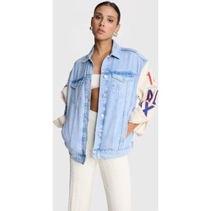 Alix The Label, Jassen, Dames, Blauw, S, Denim, Gemengde Mouwen Denim Jack