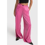 Alix The Label - Roze Wijde Glansbroek voor Dames
