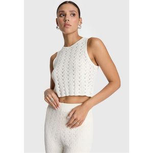 Alix The Label Top Zonder Mouw - Kleur Ecru
