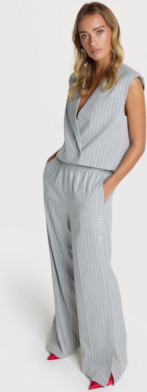 Alix the Label - Pinstripe Pantalon - Grijs - Polyester en Viscose