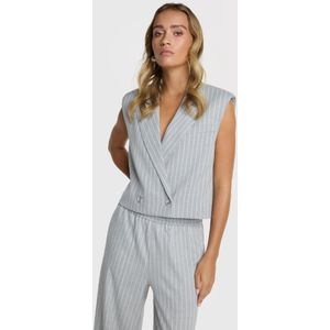 Alix the Label - Pinstripe Gilet - Grijs - Polyester