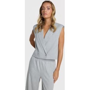 Alix the Label - Pinstripe Gilet - Grijs - Polyester
