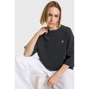 Alix The Label - T-shirt - Grijs - Ronde Hals