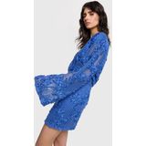 Alix The Label - Knitted Tape Lace Dress - Jurk - Blauw - Denim