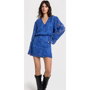 Alix The Label - Knitted Tape Lace Dress - Jurk - Blauw - Denim
