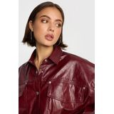 Alix the Label - Blouse - Bordeaux - Faux Leather
