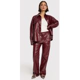 Alix the Label - Blouse - Bordeaux - Faux Leather