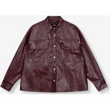 Alix the Label - Blouse - Bordeaux - Faux Leather