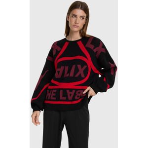 Alix the Label - Racer Jacquard Pullover - Zwart