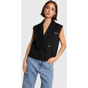 Alix The Label - Double Breasted Waistcoat - Zwart - Dames Gilet