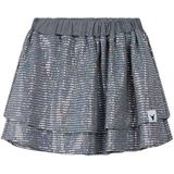 Alix - mini - Plooirok - Zilver - Glitter