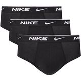 NIKE Underwear Slip Brief 3PK - Black - 95% Katoen - Elastische Band