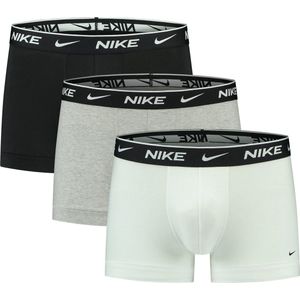 Nike Everyday Boxershorts Heren - 3-Pack - Zwart, Grijs, Wit