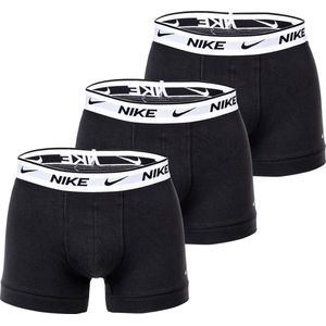 Nike - Everyday Cotton Boxershort Trunk - 3-Pack - Zwart Wit - Katoen