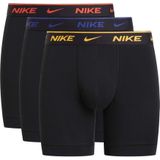 Nike - Everyday Cotton Boxershorts - Zwart Geel Blauw - Katoen - 3-Pack