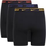 Nike - Everyday Cotton Boxershorts - Zwart Geel Blauw - Katoen - 3-Pack