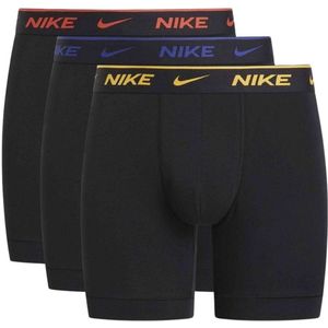 Nike - Everyday Cotton Boxershorts - Zwart Geel Blauw - Katoen - 3-Pack