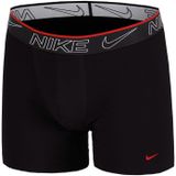 Nike Elite Cotton Stretch Boxer Brief Boxer Short 2er Pack Herren - Schwarz, Rot, Größe S