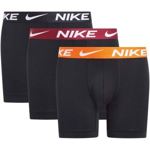 Nike - Dri-FIT Ultra Stretch Boxershorts - 3-Pack - Zwart Oranje Bordeaux