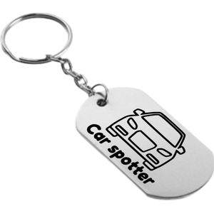 Akyol - Car spotter Sleutelhanger - Gegraveerde sleutelhanger - Gegrafeerde sleutelhanger - Verjaardagscadeau - Cadeau auto - Auto spullen - Gepersonaliseerd - 5 x 3 CM