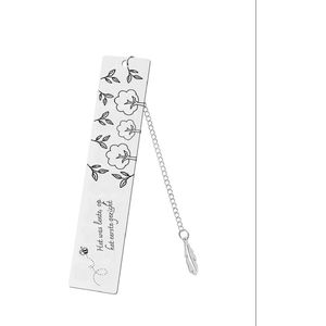 Akyol - lente Boekenlegger - bomen met wild - Bladwijzer - Bookmark - Gegraveerd op metaal - 13 x 2 cm - Bedankt cadeautje