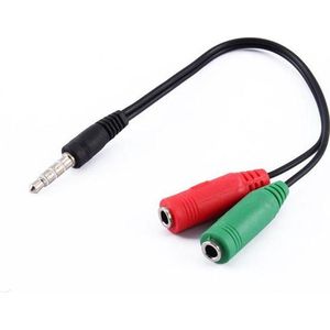 Microfoon en koptelefoon splitter, 3.5 mm Jack