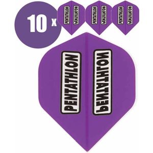 ABC Darts - Dart Flights Pentathlon Classic Paars - 10 sets (30 stuk)