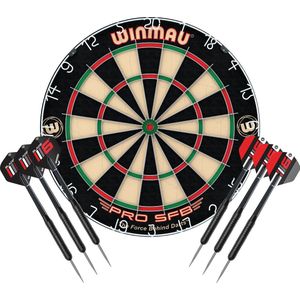 Winmau Pro Nodor Supa Dartbord + 2 Sets Dartpijlen