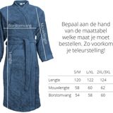 The One - Towelling Badjas - Denim - 100% Gekamd Badstofkatoen - Vocht Absorberend
