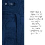 The One Towelling Badjas - Zachte kamerjas - Vocht absorberend - 100% Gekamd badstofkatoen - S/M - Navy