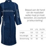 The One Towelling Badjas - Zachte kamerjas - Vocht absorberend - 100% Gekamd badstofkatoen - S/M - Navy