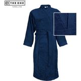 The One Towelling Badjas - Zachte kamerjas - Vocht absorberend - 100% Gekamd badstofkatoen - S/M - Navy