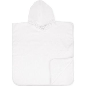 The One Towelling Baby Poncho - 55 x 55 cm - Badcape - Gekamd Katoen - Wit