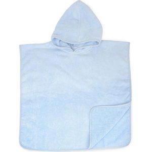 The One Towelling Baby Poncho - 55 x 55 cm - Badcape - Gekamd Katoen - Lichtblauw