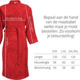 The One Towelling Badjas - L/XL - Zachte kamerjas - Vocht absorberend - 100% Gekamd badstofkatoen - Rood