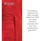 The One Towelling Badjas - XXL/XXXL - Zachte kamerjas - Vocht absorberend - 100% Gekamd badstofkatoen - Rood