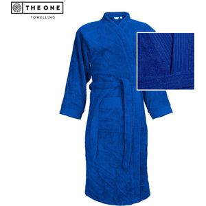 The One Towelling Badjas - Zachte kamerjas - Vocht absorberend - 100% Gekamd badstofkatoen - S/M - Koningsblauw